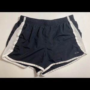Champion Black and White Girls Running Shorts (L)